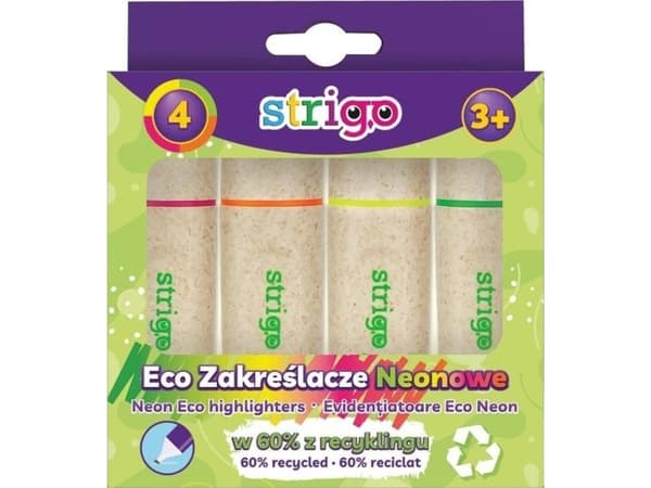Eco Hi-text neon highlighter 4 st mix STRIGO