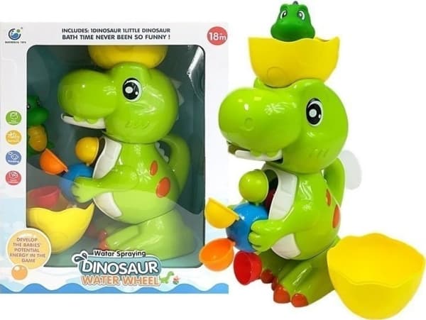 LeanToys Uiminen dinosaurus vettä suihkuttava mylly