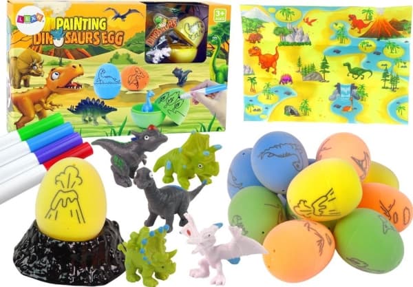 LeanToys DIY-äggmålning Dinosaurier