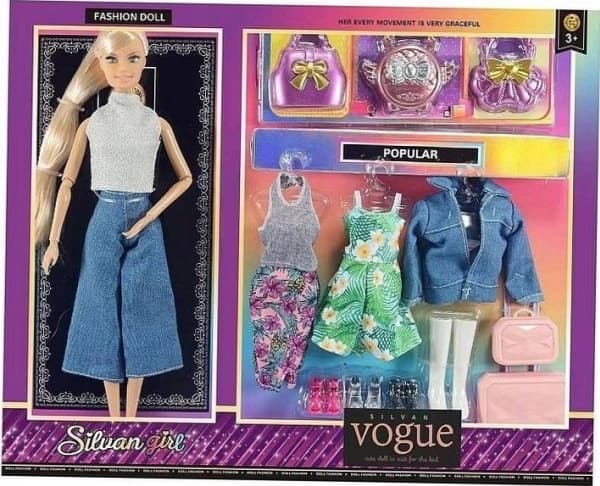 Doll with set of clothes 29cm