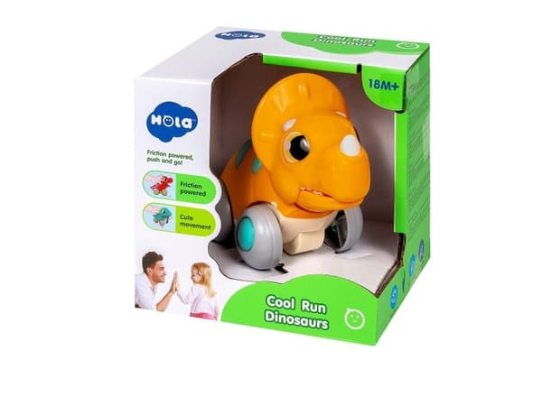 Interaktiv dinosaurie med orange drivning