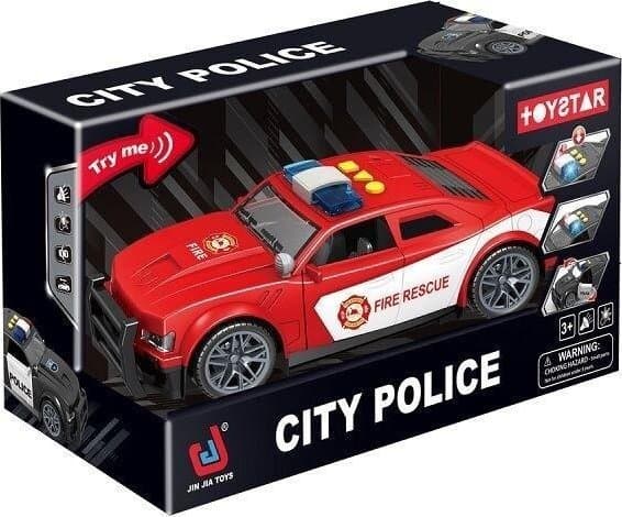 Polis 23cm röd med ljus och ljud
