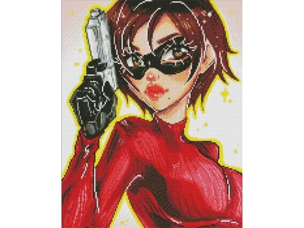 Diamantmosaik - Agent flicka 40x50cm