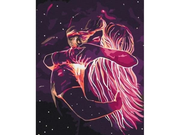 Maleri etter tall - Kosmiske klemmer 40x50cm