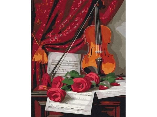 Maleri etter tall - Musikk av blomster 40x50cm