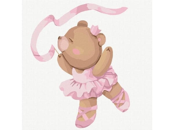 Måla med siffror - Ballerina 30x30cm