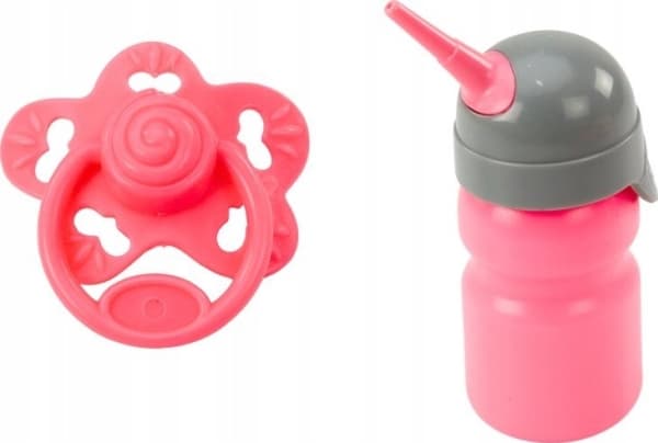 LeanToys babydukke i rosa pyjamas Tisseflaske smokklyder
