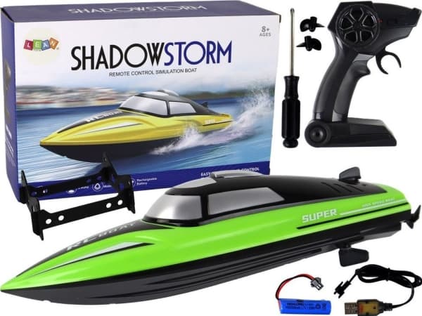 LeanToys Powerboat R/C 2.4G vihreä