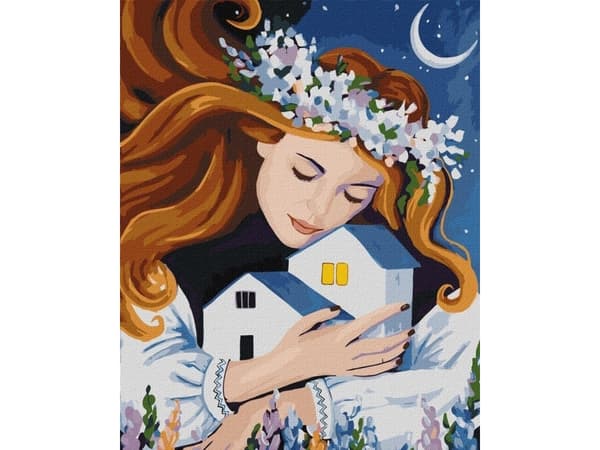 Maleri etter tall - Native lights 40x50cm