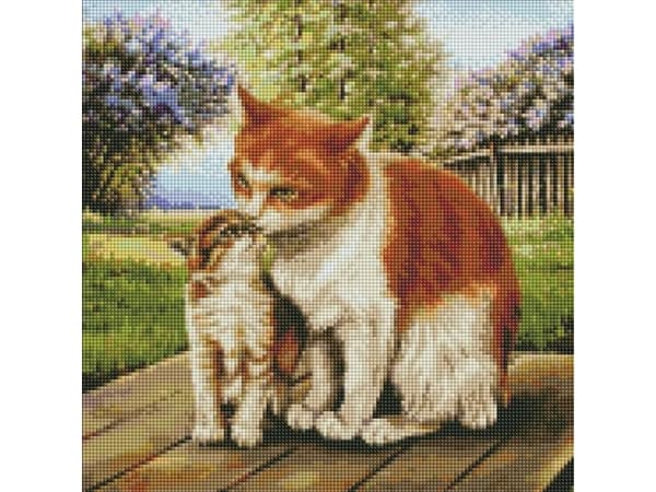 Diamantmosaik - Moderlig värme 40x40cm