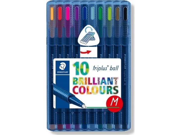 Staedtler triplus ball M kulepenn 10 farger STAEDTLER