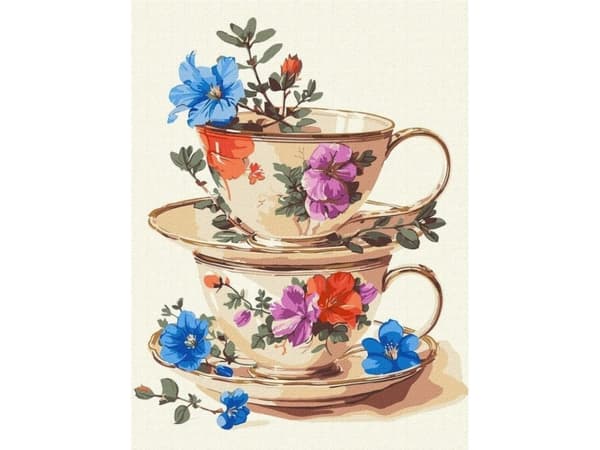 Maleri etter tall - Charm av kopper 30x40cm