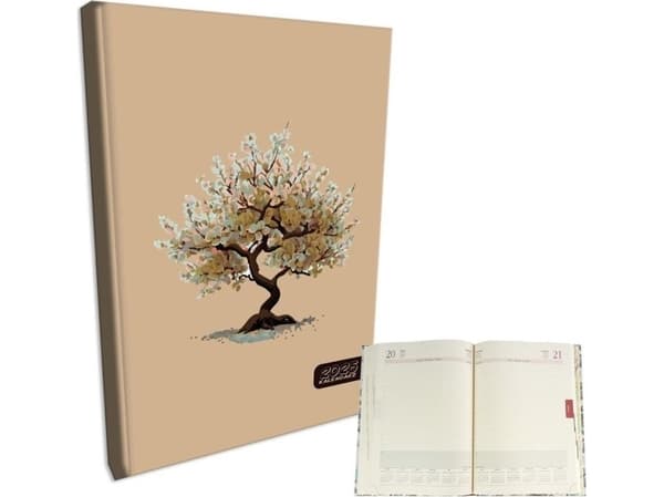 Calendar 2025 A4 daily sb/nd separately Tree Beige