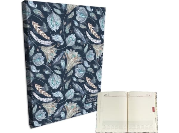 Kalender 2025 A4 dagligen sb/nd separat Blommor Boho