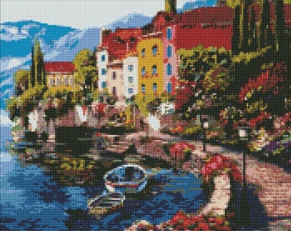 Diamantmosaik - Morgon vid sjön 40x50cm