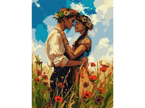 Maleri etter tall - Forelsket par 30x40cm