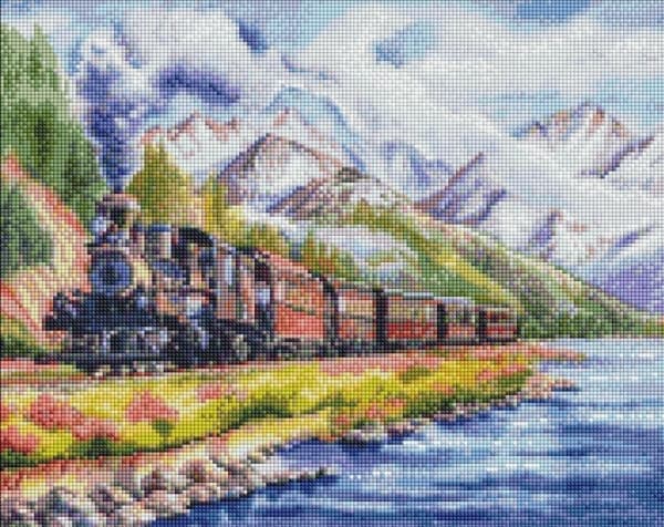 Diamantmosaikk - Train Home 40x50cm