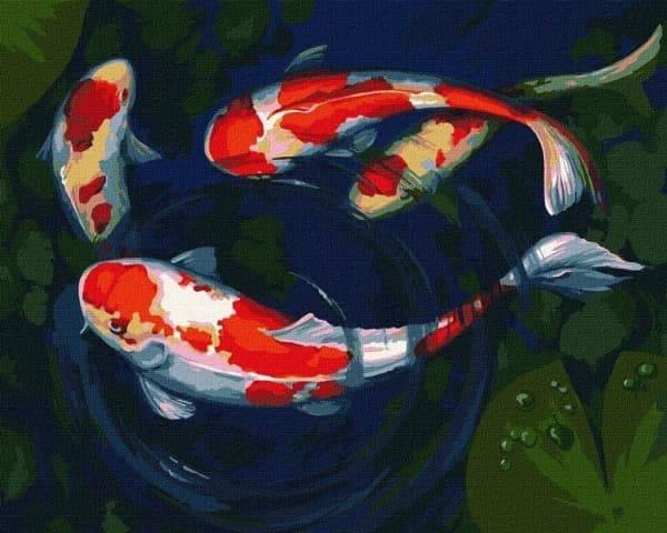 Maleri etter tall - Morsom fisk 40x50cm