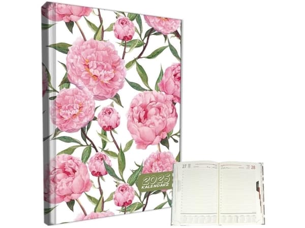 Kalender 2025 A5 dagligen sb/nd separat Peonie EDUKAMP