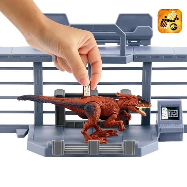 Jurassic World Figurine - MATTEL - Chaos At The Outpost Box - Dinosaurie och karaktär - 50cm