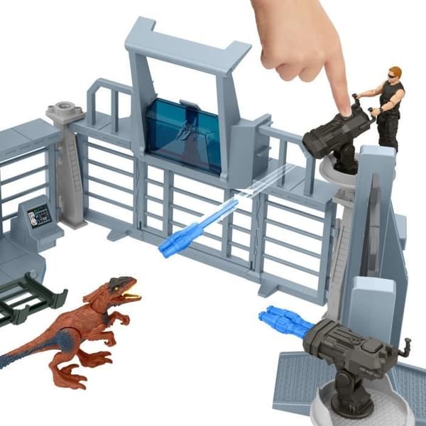 Jurassic World Figurine - MATTEL - Chaos At The Outpost Box - Dinosaurie och karaktär - 50cm