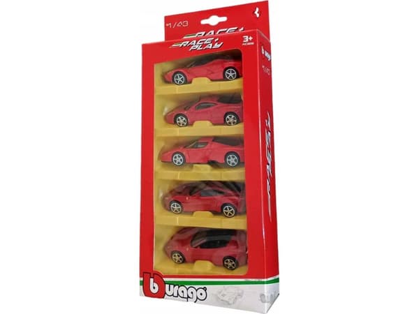 Bburago Ferrari Race + Play 5-pak 1:18 BBURAGO
