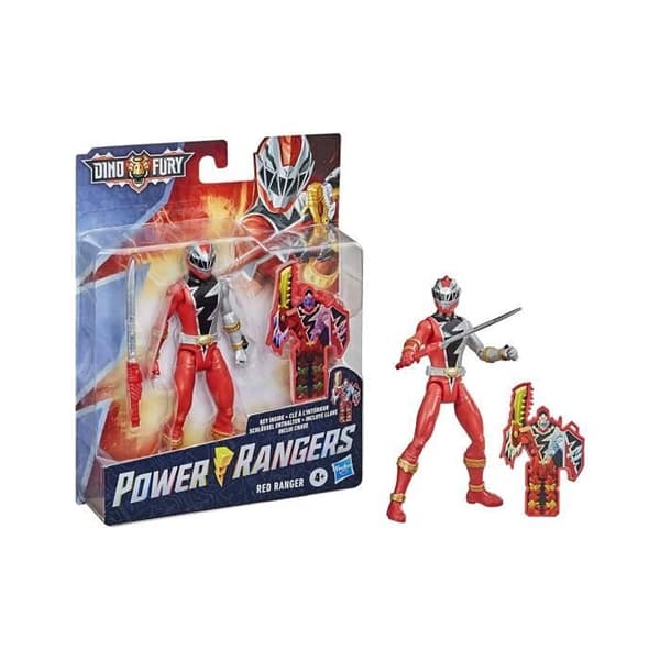 Figur - Hasbro - Power Rangers Dino Fury - Röd - Ledad - Barn