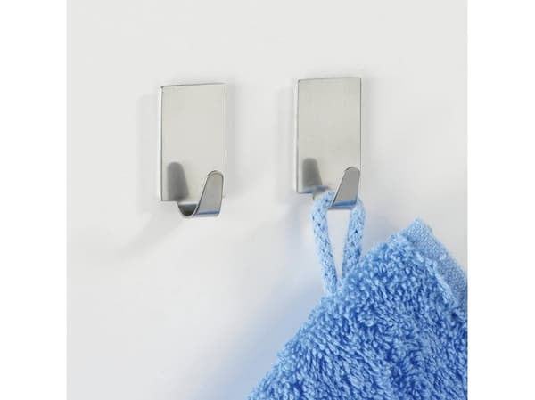 Wenko väggkrok 3,4 cm rostfritt stål silver 4 delar