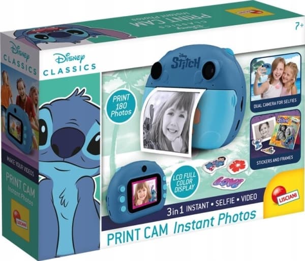 Lisciani PROMO Snabbfotokamera 3-i-1 PRINT CAM Stitch Instant 107247 LISCIANI Blå