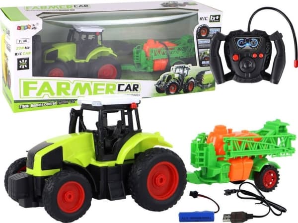 LeanToys RC kauko-ohjattava ruiskutraktori 1:16