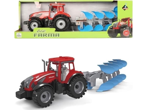 Traktor med plog