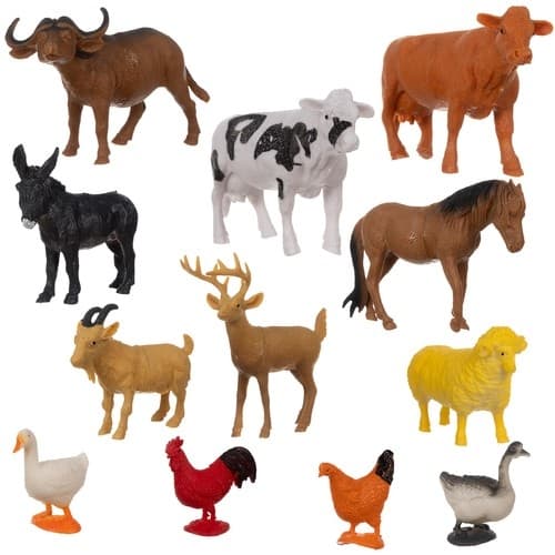 Bondegårdsdyr Figurer Legetøj - 12 dele
