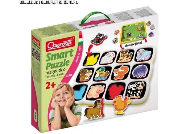 Quercetti Smart Puzzle Magnetico, 1,5 år, Flerfarget