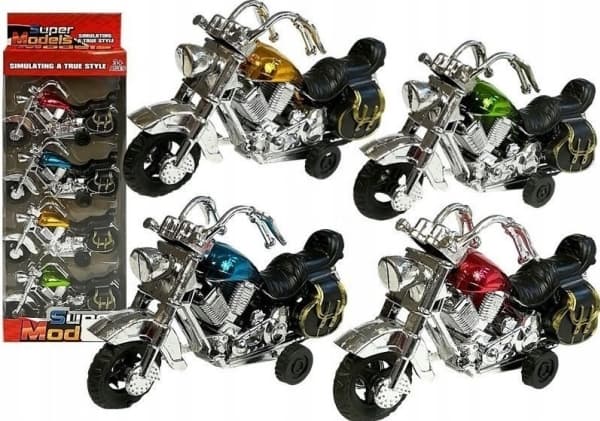 LeanToys Motorsykler med 4 stk LEAN Leker