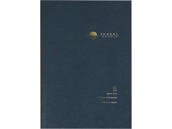 Notebook A5 linjer Yu-Sari 8mm svart