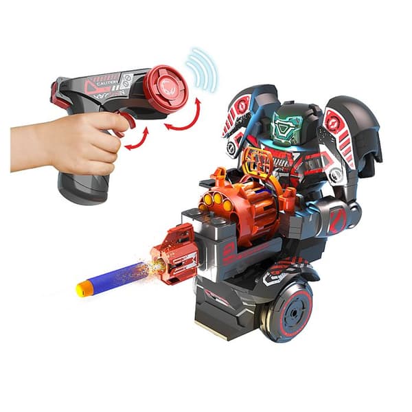 Fjärrstyrd actionrobot - SILVERLIT - Robot Rapidfire - 2 i 1 - Ljudeffekter - 20 pilar