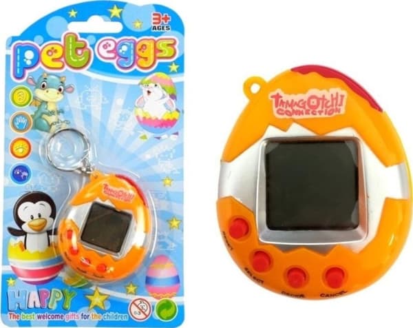 LeanToys Tamagotchi i ägget Spel Elektroniskt husdjur Orange LEAN TOYS