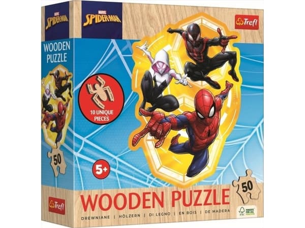 50 deler tre konturpuslespill. Spider-Man klar for action 20280 Trefl