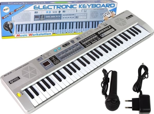 LeanToys Keyboard MQ-6110 Mikrofon Organki 61 Klawiszy LEAN Toys
