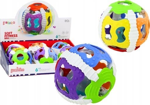 LeanToys Baby Gummiboll Ljus Ljud Färgstark