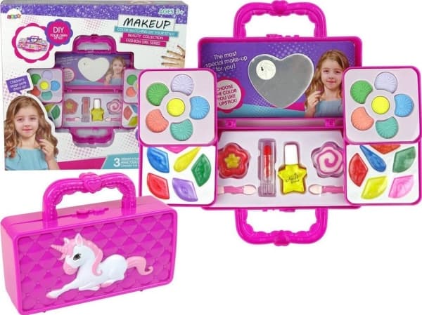 LeanToys Liten Unicorn Bag Makeup Eye Shadows Lip Gloss