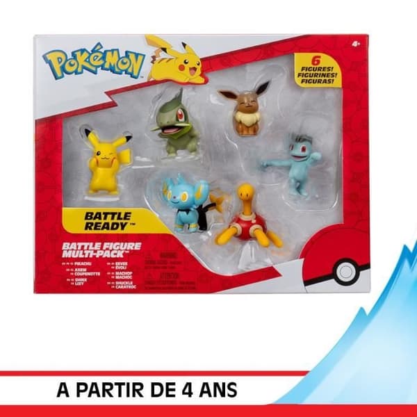 Pack 6 Pokémon figurer - BANDAI - JW3614 - 5 cm - Pokémon Battles