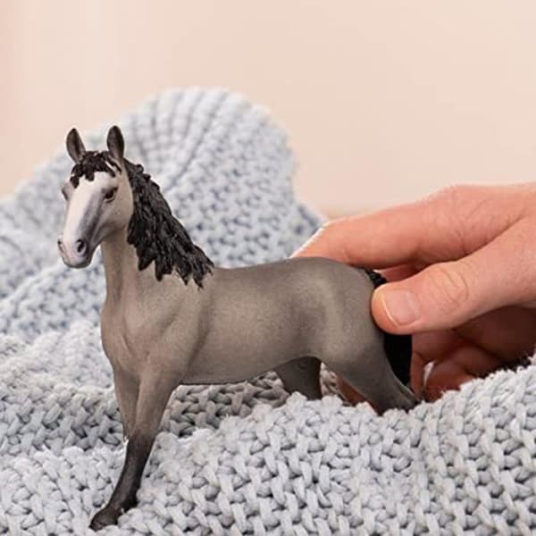 Figurin - SCHLEICH - Selle Français sto - 13,5 x 4,2 x 11,8 cm - Grå - Från 5 år
