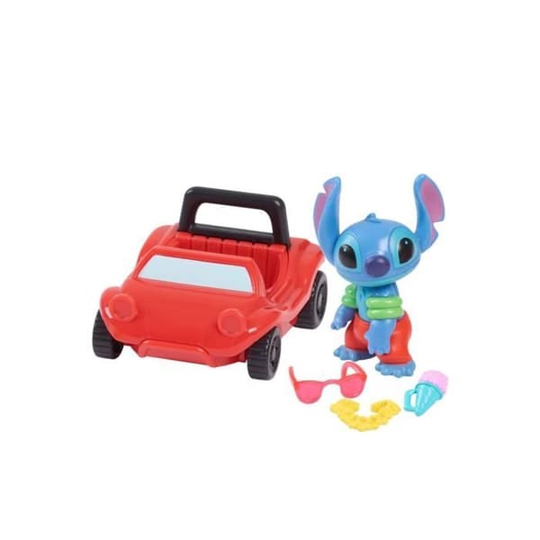Playset - Disney - Surf & Sol Stitch - Figur med 5 cm - 5 delar - Utomhus