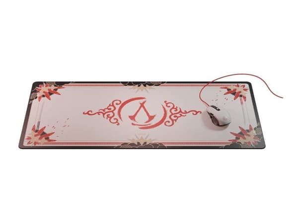 Lexip - Initiate Bundle - mus - 6 knapper - kablet - USB-A - svart, gull, rød, hvit - med Ubisoft mouse pad and Assassin's Creed Shadows