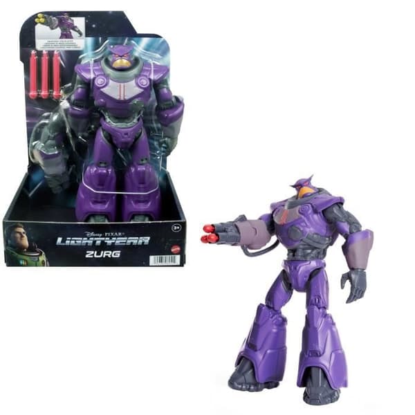 Zurg Action Figure - MATTEL - Ljusår - Lila - Disney Pixar