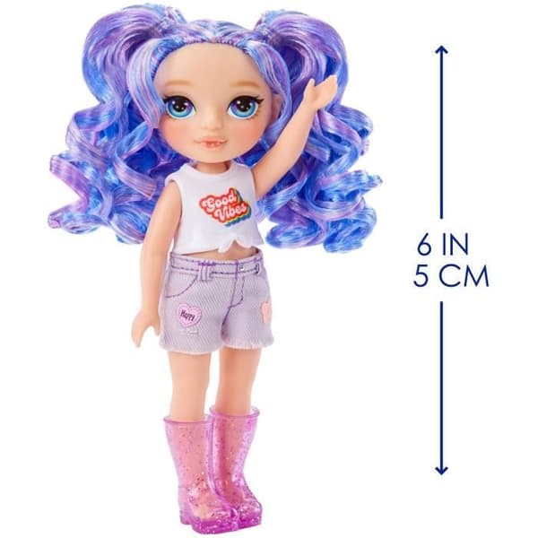 Rainbow High Littles - 15cm docka + husdjur - Lila - Från 4 år