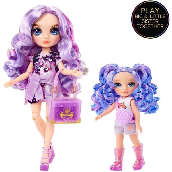 Rainbow High Littles - 15cm docka + husdjur - Lila - Från 4 år