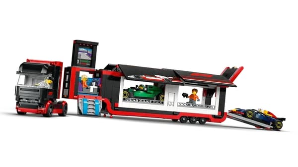 Lego City 60445 F1® lastbil med RB20 & AMR24 F1® bilar