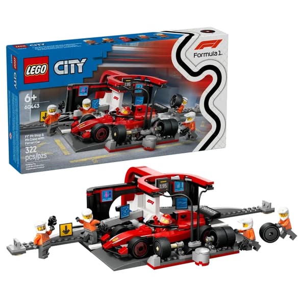 Lego City 60443 F1® depåstopp & depåteam med Ferrari bil